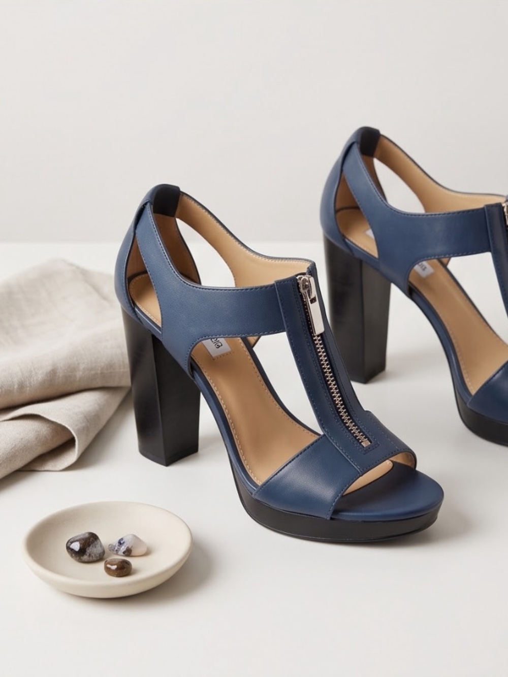 Michael Kors Sophisticated Navy Blue Heeled Sandals